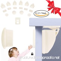 Magnetic Cabinet Locks Child Safety Baby Locks for Cabinets Cupboard Locks – No Driller Needed (6 Locks + 2 Keys) (White) - B0768N5SKH