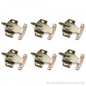 Table Locks URBEST 6PCS Iron Brass Plated Dining Table Buckles Connectors Table Abalone Fasteners Hardware Accessories - B07DQHDJPZ