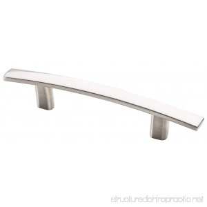 AVIANO 25 Pack Modern Curved Subtle Arch Handle Pull with 3 Hole Centers Satin Nickel Finish - B06XDXH92M