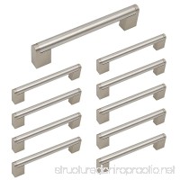 Homidy Kitchen Cabinet Door Handles Brushed Nickel 128mm(5 inch) Hole Centers Modern Boss Bar Cabinet Pulls and Knobs 10 Pack - B071YCK4N6