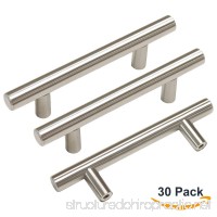 Probrico 3 inch Hole Centers Euro T Bar Cabinet Pulls Stainless Steel Kitchen Drawer Handles Wholesale (30Pack) - B018HQR0K6