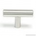 Probrico Euro Style T Bar Cabinet Pulls Stainless Steel Kitchen Handles Dresser Knobs Brushed Nickel 2 inch Total Length 25 Packs - B014891XTA