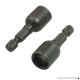 2 Pieces Gray Metal 0.4" 10mm Magnetic Hex Socket Spanner Nut Driver Bit - B008SO97HM