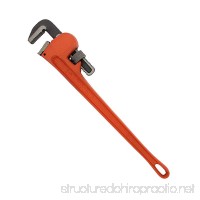 24” Inch Straight Steel Plumbing Pipe Wrench – 1/4” to 3-1/2” Adjustable Large Capacity Red Plumbers Pliers Wrench Tool - B078946Q5Z