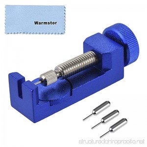 Warmstor Watch Repair Tool Watch Band Link Strap Pin Remover Repair Tool Kit (Blue) with 3-Pack Extra Pins - B078YJDJP5