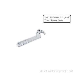 Xgunion C Spanner Tool Adjustable Hook Wrench 32-76MM 1.1/4-3 Chrome Vanadium (Medium) - B01CQAWCLG